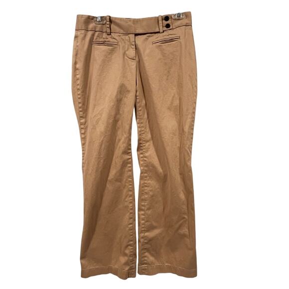 LOFT Petites Khaki Pants Size 4P Button Waist Career Trousers Minimalist Chic - Picture 1 of 12